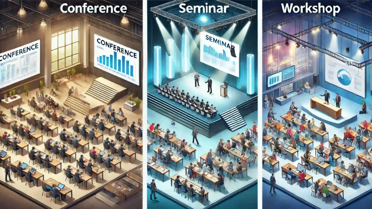 Conference vs Seminar vs Workshop