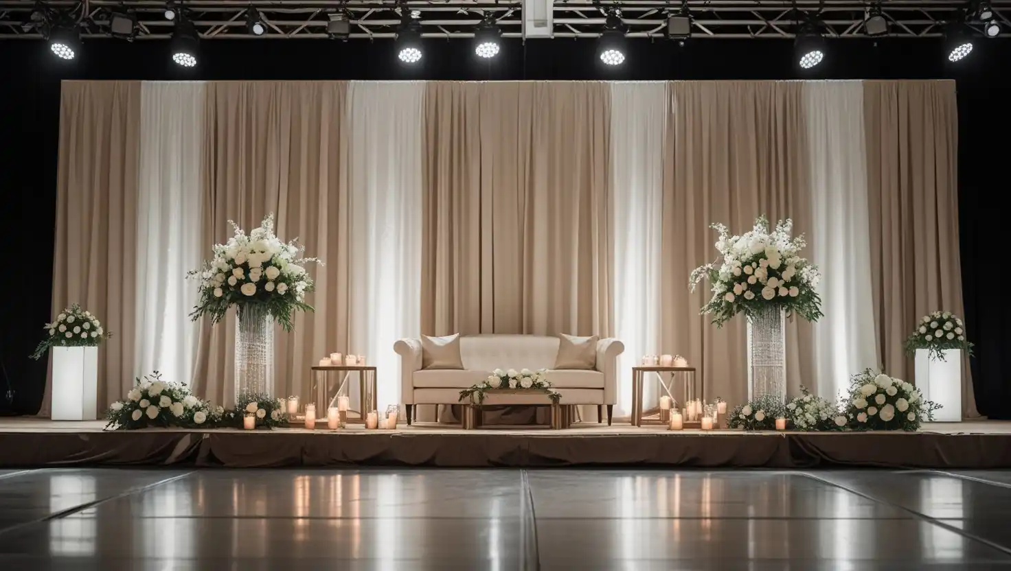 low budget wedding stage decoration