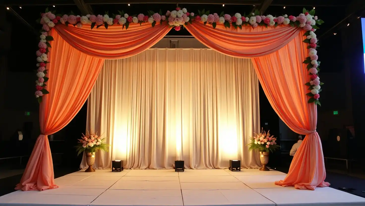 low budget wedding stage decoration