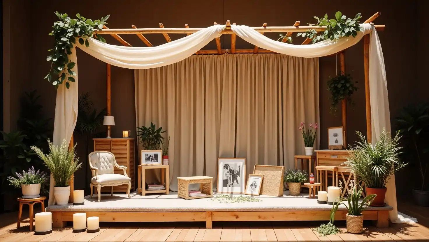 low budget wedding stage decoration