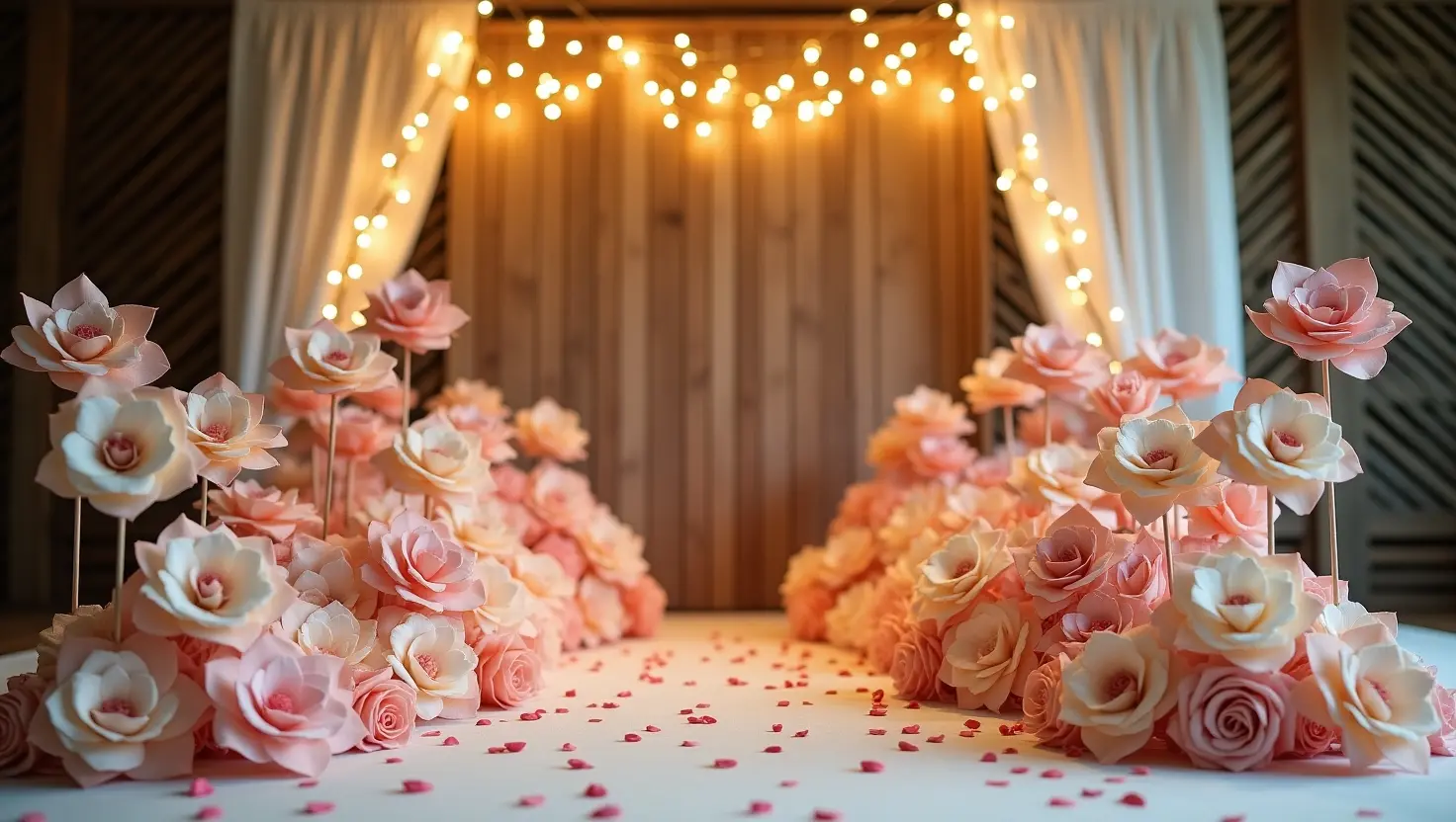 low budget wedding stage decoration