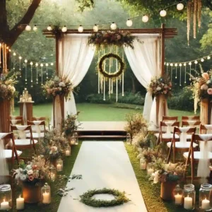 low budget wedding stage decoration