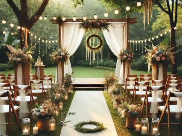 low budget wedding stage decoration