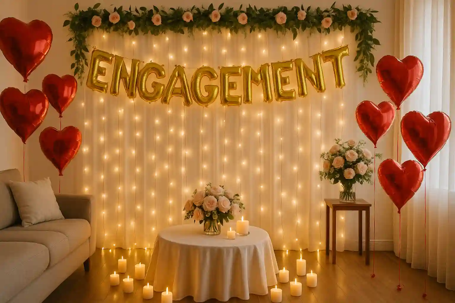 Engagement decoration ideas at home