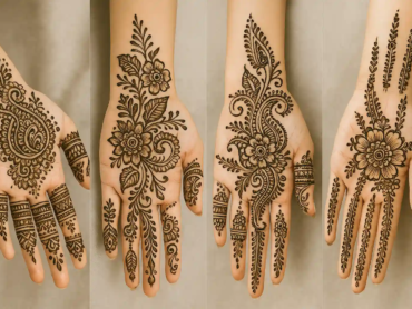 Modern Engagement Mehndi Design