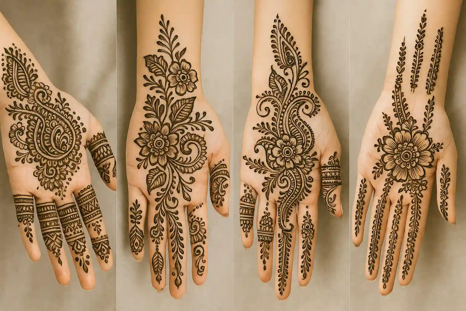 Modern Engagement Mehndi Design